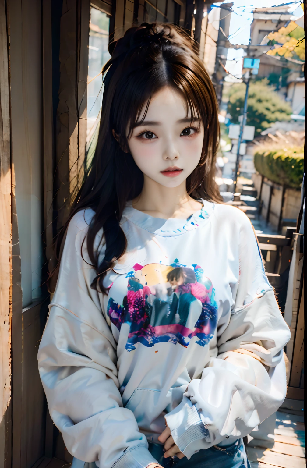 (pieces fly),(highest quality:1.1),(Super detailed),best illustrations,fine details,(portrait photography:1.1),(watercolor painting)fluffy,1 girl,alone,,slim,(extremely delicate and beautiful face),(detailed beautiful eyes),pink thick lips,(messy hair),(Wearing a pink baggy T-shirt),Soft and lazy,(simple background:1.2)All-color backgrounds,clear parts,In 4K,naked,full shot,全nakedやん,