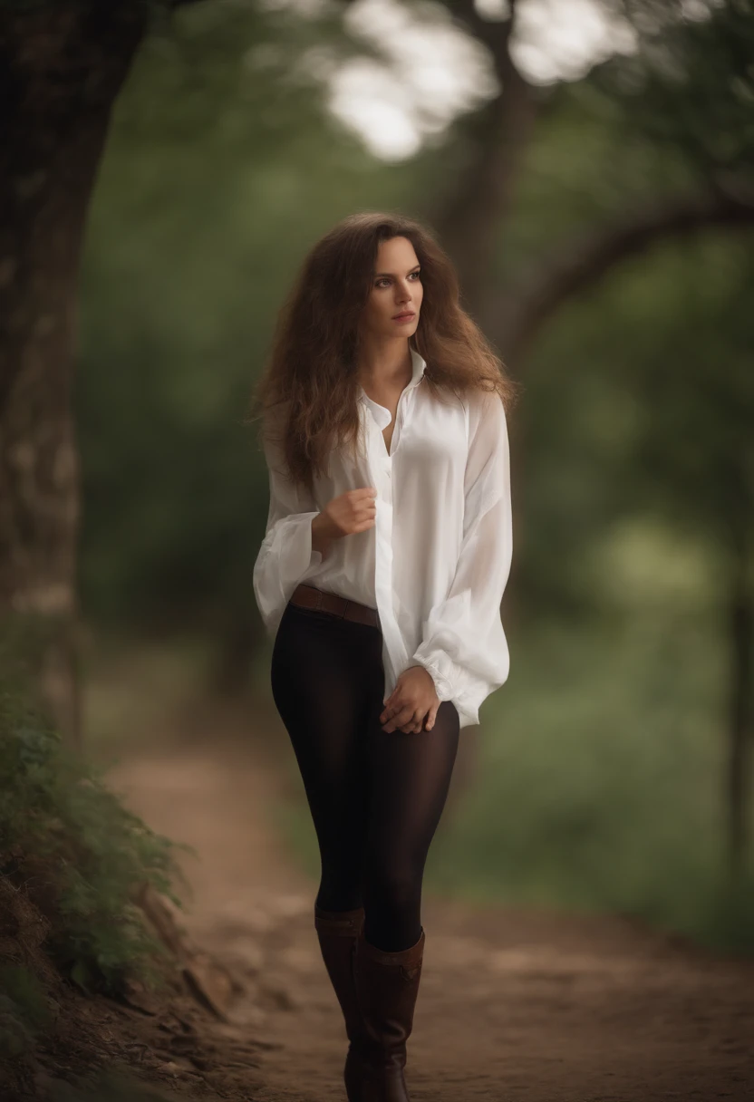 pantyhose and white shirt