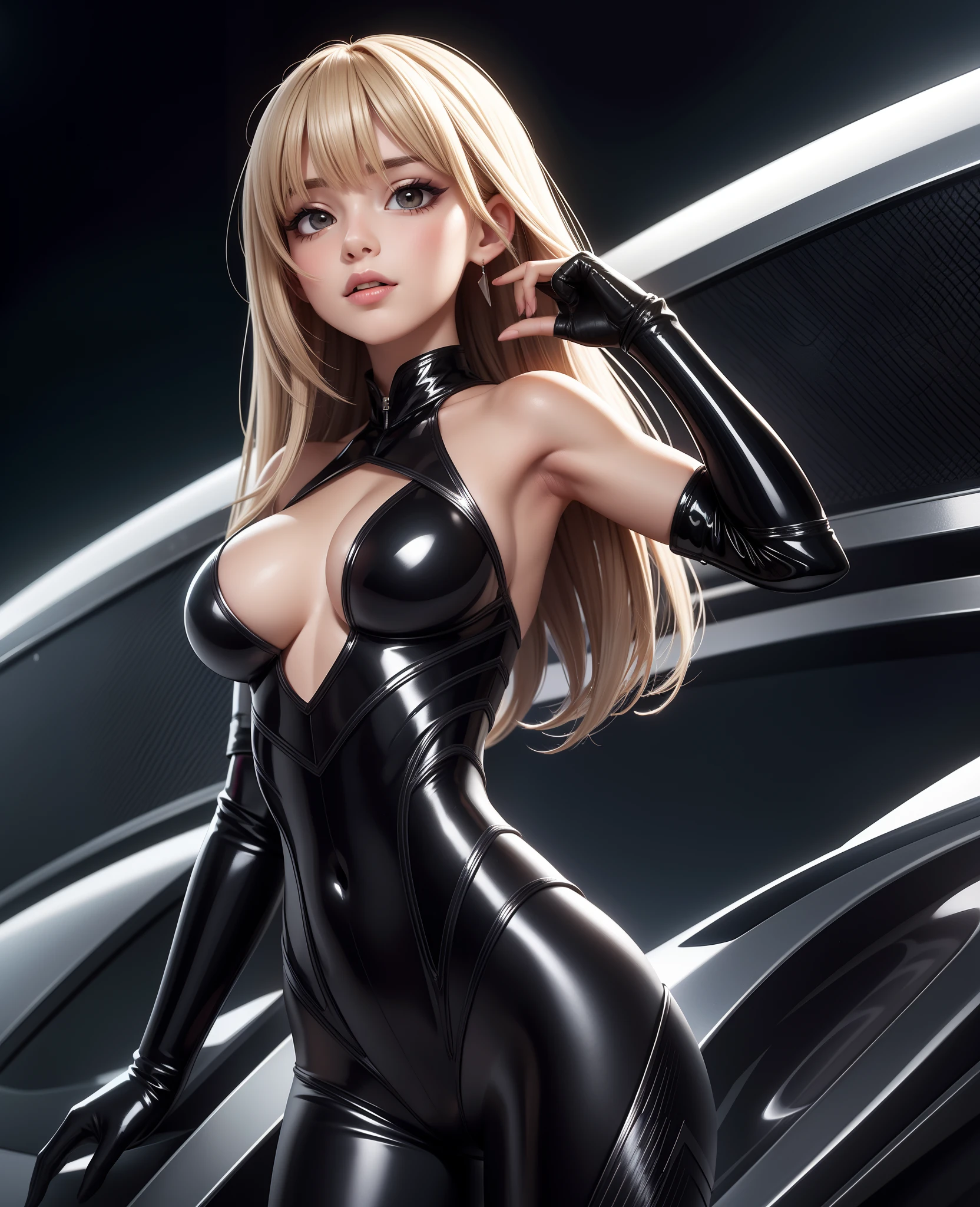 (HD, sharp, fractal), 1woman, ultra shiny skin