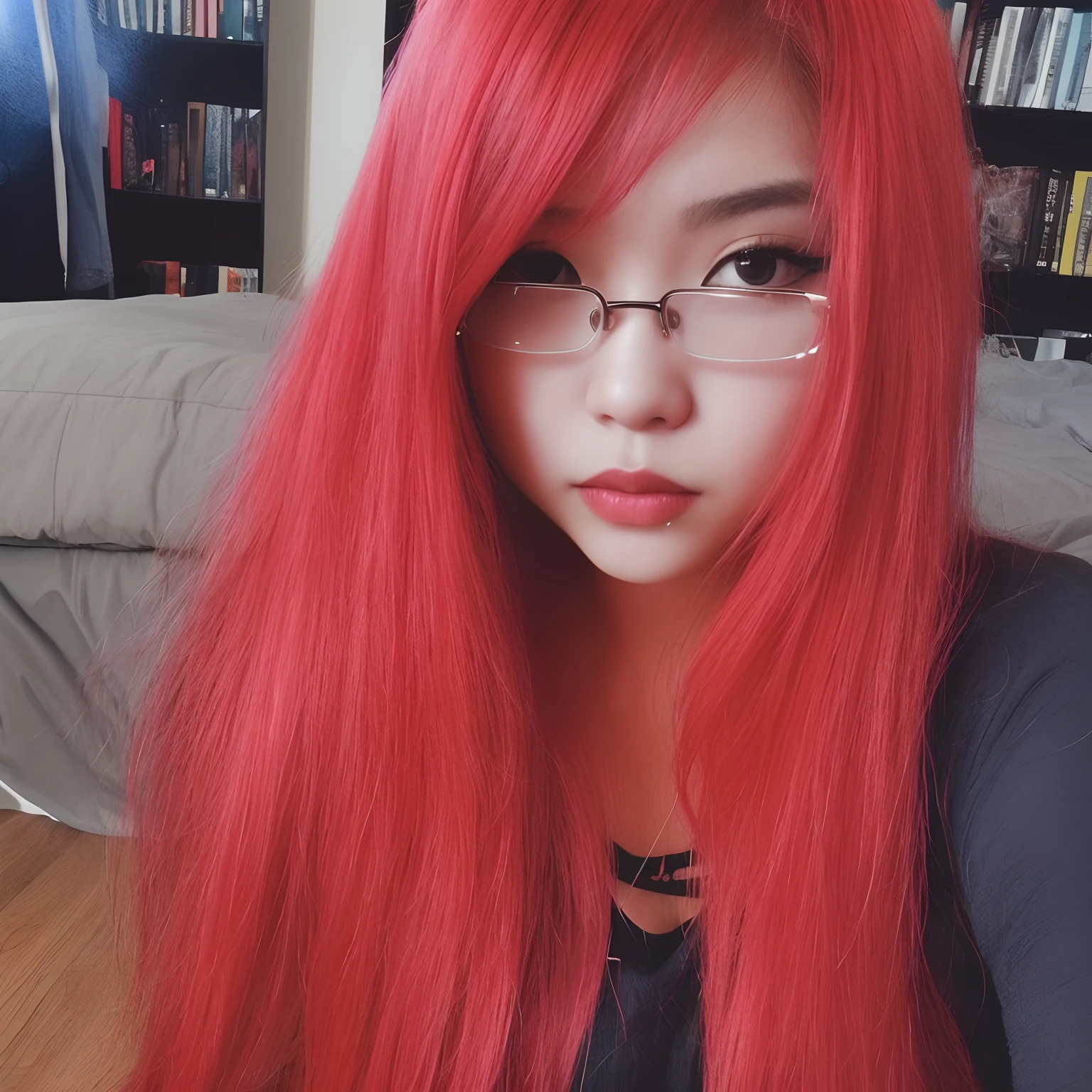 Arafed Mujer con cabello largo y un estrangulador posando para una foto, Hermosa mujer surcoreana, dilraba dilmurat, Hermosa joven coreana, Chica coreana, Hermosa joven coreana, chica linda-fina-cara, 8k selfie photograph, Heonhwa Choe, Sakimichan, Hermosa cara de chicas japonesas, con cabello largo y ojos penetrantes