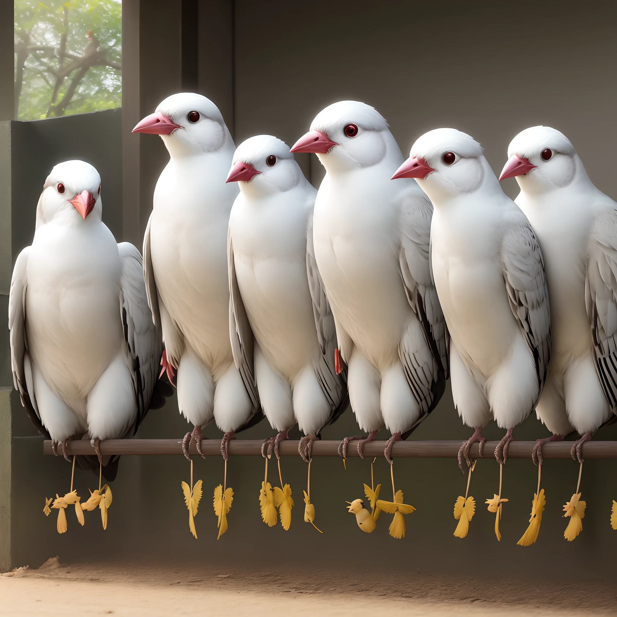 Wen Bird、white birds、finch