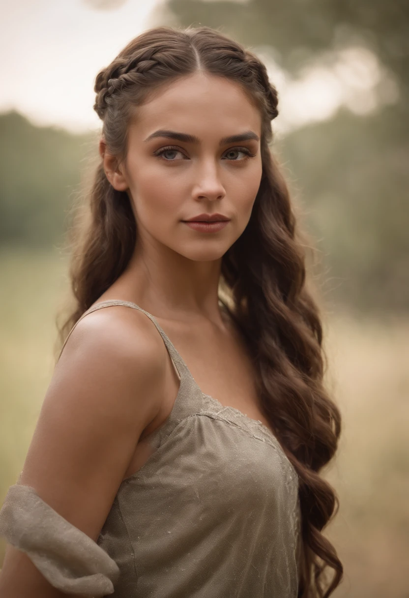 She is a tall, strong woman, has long, braided hair, pele branca sem cicatrizes aparentes, olhos castanhos. Commonly uses props made from human skulls. He is an explosive and cheerful person.