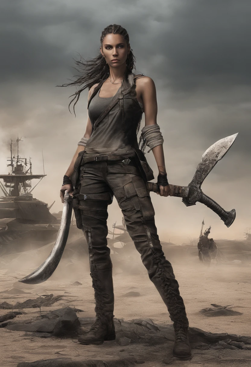 She is a tall, strong woman, has long, braided hair, pele branca sem cicatrizes aparentes, olhos castanhos. Commonly uses props made from human skulls. He is an explosive and cheerful person. A Big Axe in Hand