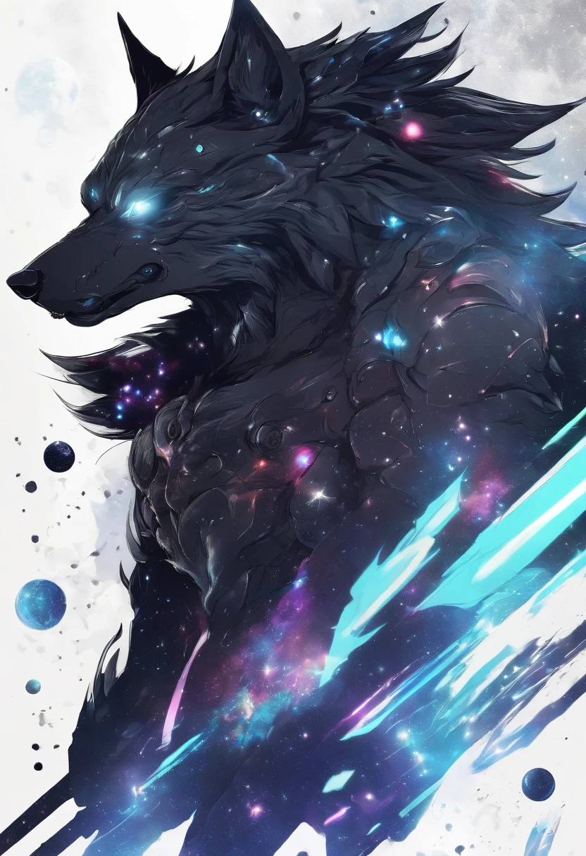 werewolf gigantic black humanoid wolf.
