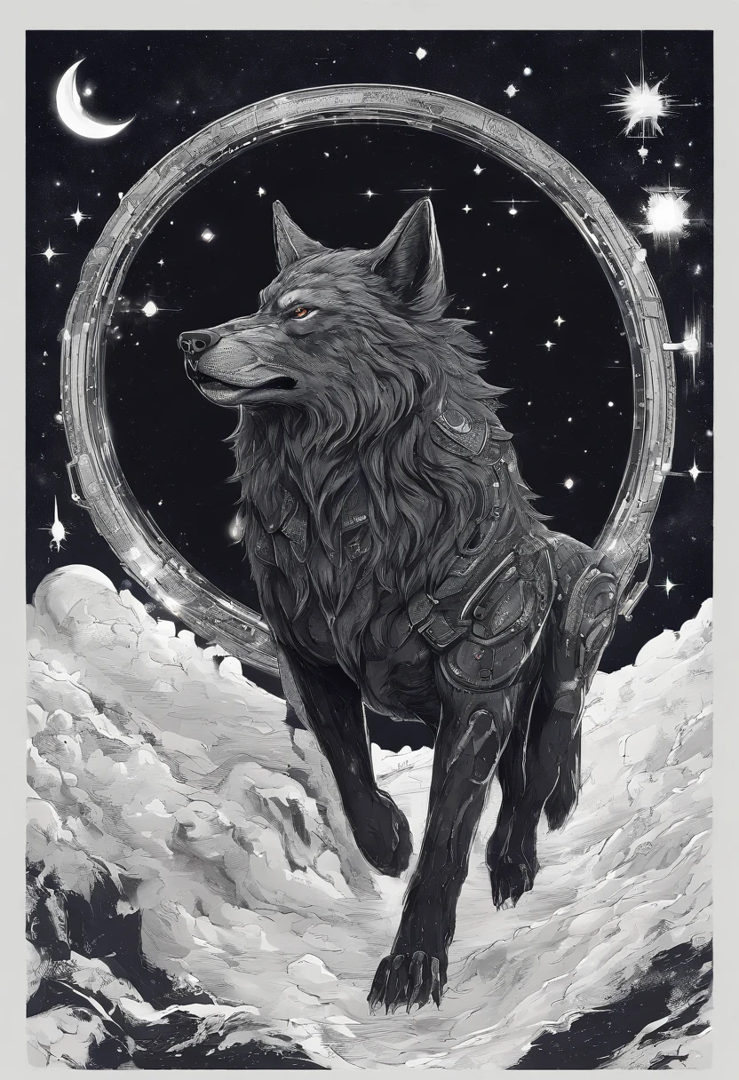 werewolf gigantic black humanoid wolf.