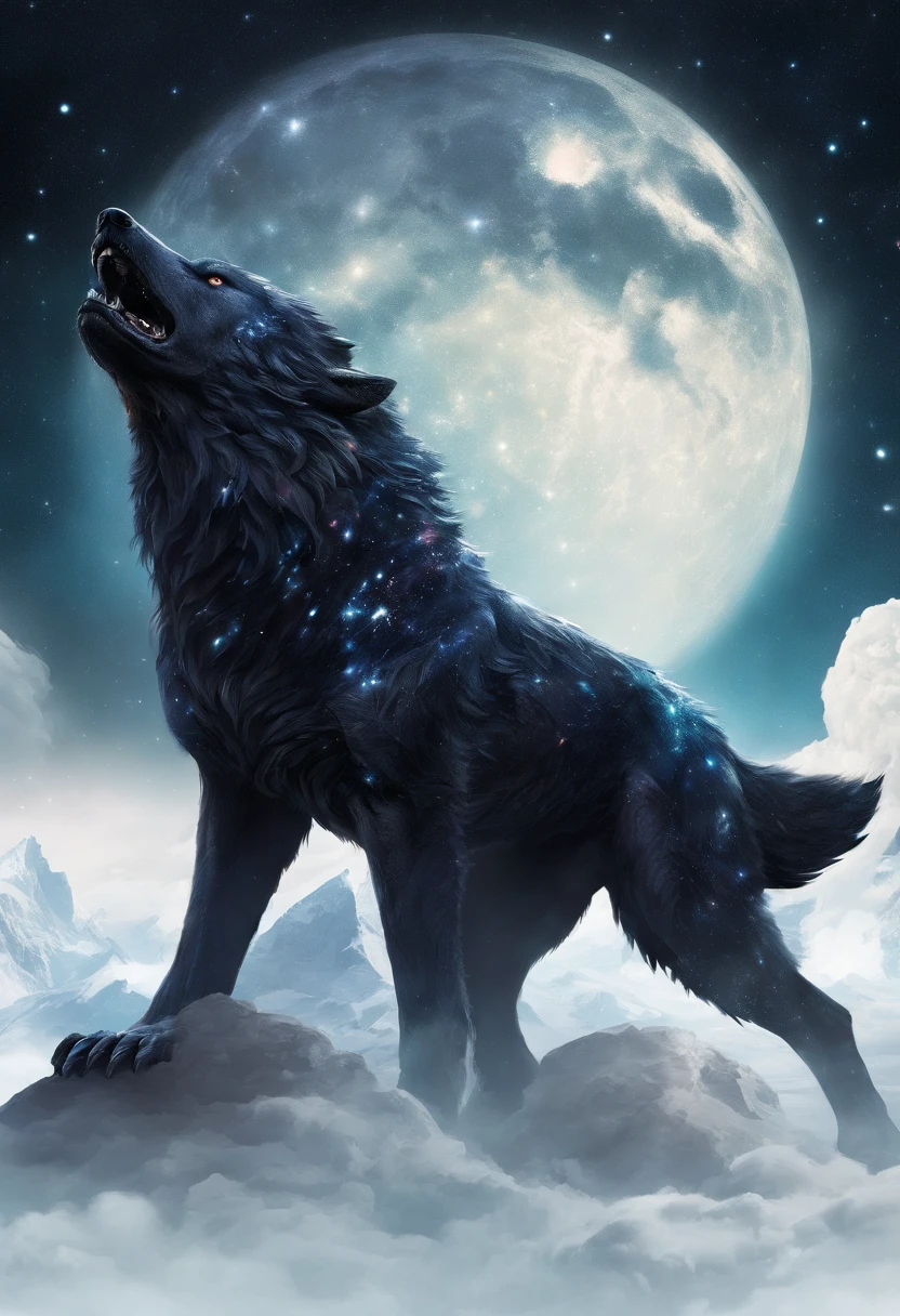 werewolf gigantic black humanoid wolf.