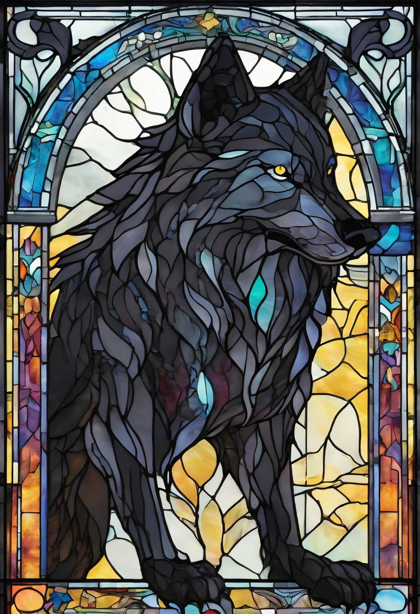 werewolf gigantic black humanoid wolf.