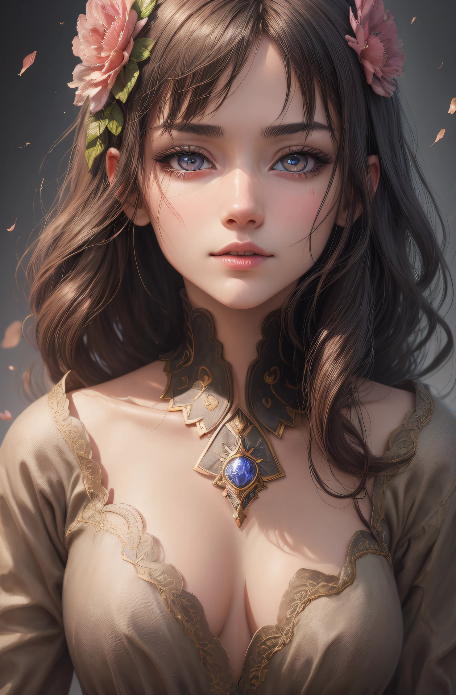 closeup face, detailed digital anime art, Anime with small details, Best Quality, Masterpiece, Ultra-detailed, Beautiful, hight resolution, Original,CG 8K ультрареалистичный, perfect artwork, beatiful face, Face Clean, Skin, hyper realistic, Ultra Detailed, A detailed eye, dramatic lighting, (Realistic) Realistic, Full HD, Best Quality, Best Quality, Beautiful lighting, (8k wallpaper of extremely detailed CG unit), High Details, sharp-focus, The art of dramatic and photorealistic painting, Detailed dress,