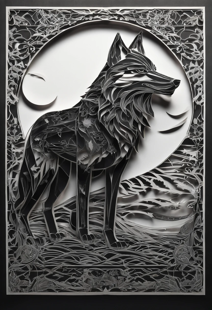 werewolf gigantic black humanoid wolf.