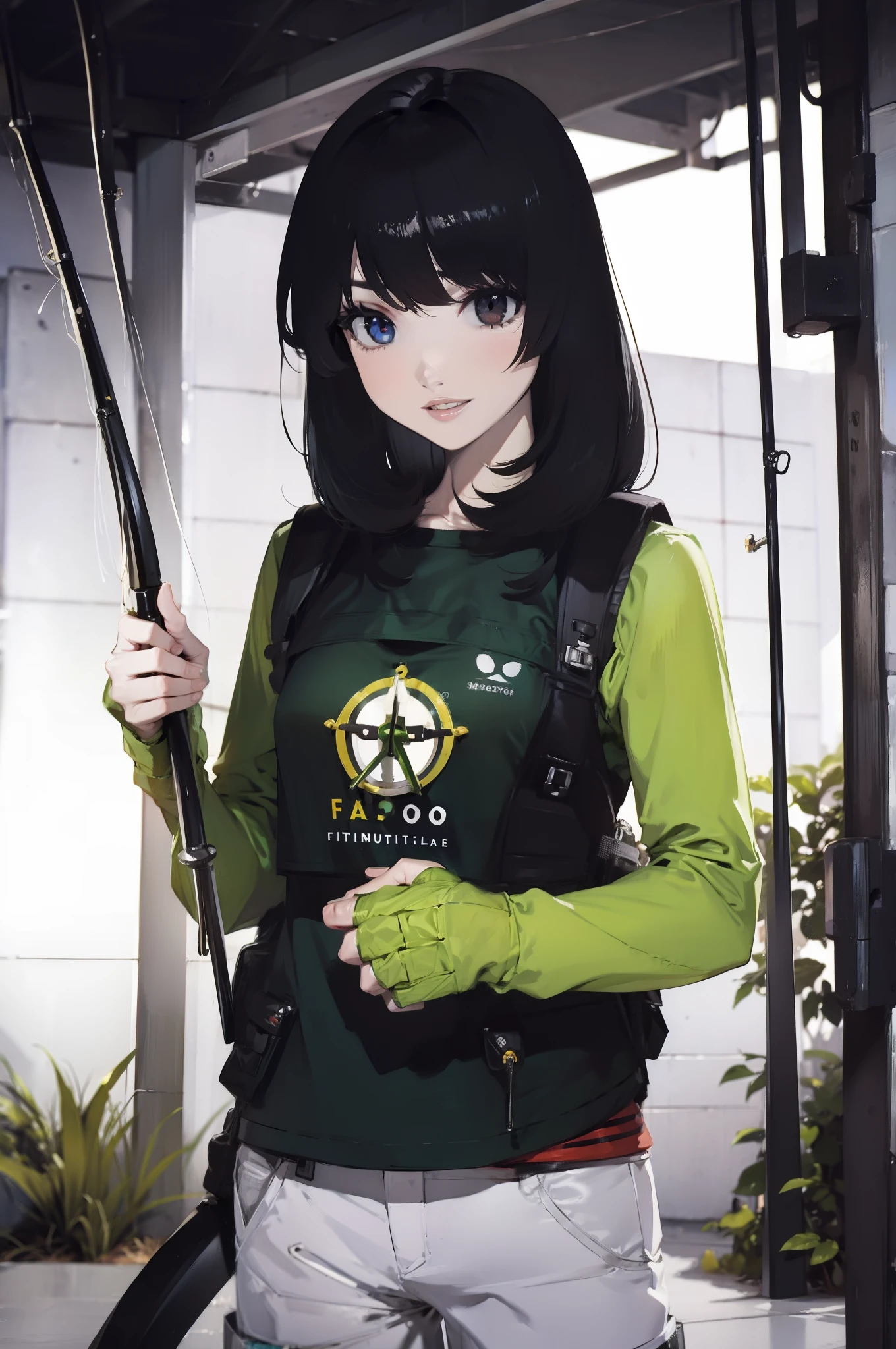 Right hand holding fishing rod