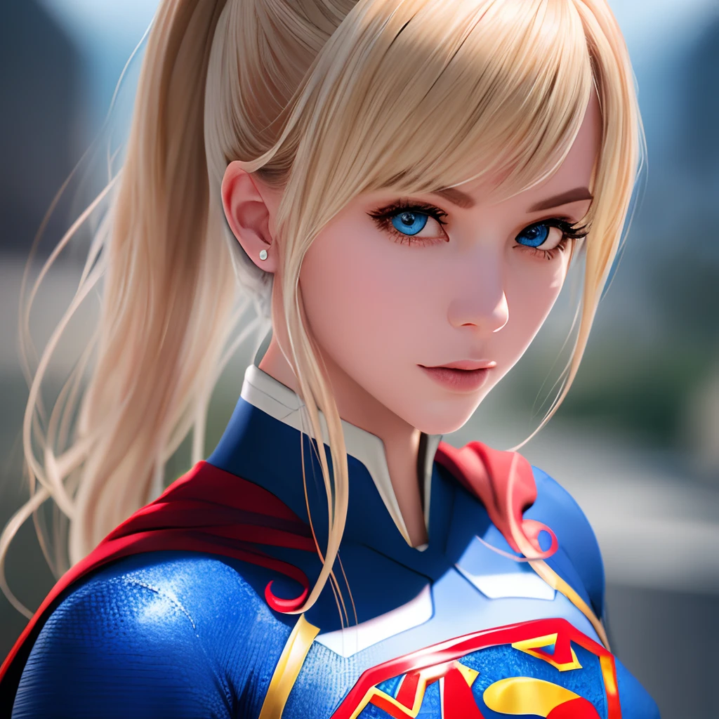 masterpiece, DSLR photography, sharp focus, Unreal Engine 5, 8K, photoshoot, best quality, uneven bangs (emphasis: 1.2), 2 girls, supergirl, blond hair, blue and red superhero uniform, realistic face, beautiful lady, DC comics, fly on the sky, second girl, power girl, white superhero uniform --auto --s2
