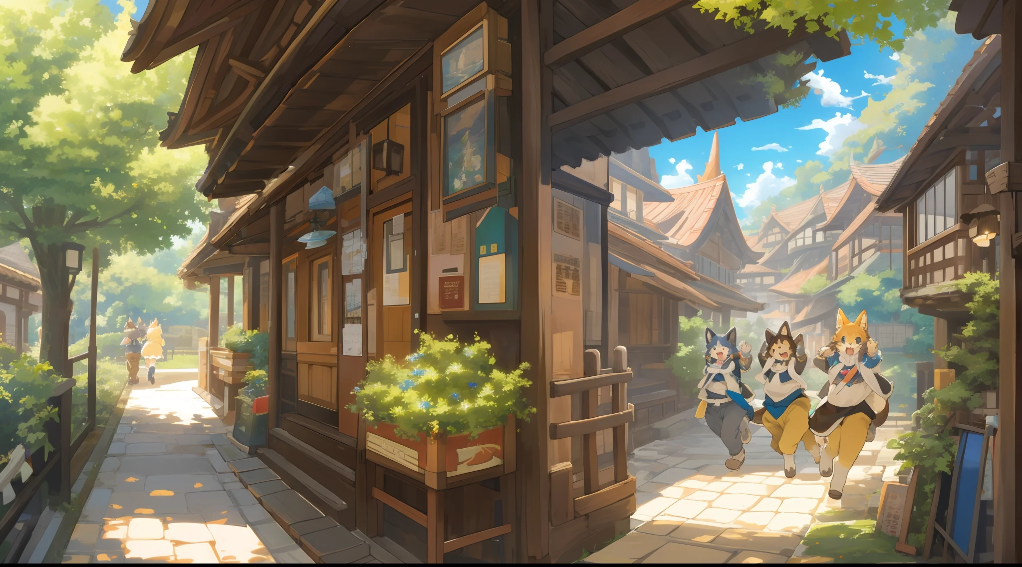 super high resolution, detailed background, World Heritage Site, 6+boys, 6+girls, Happy, joyful, absurdres(Photos of solo travelers)(kemono, furry anthro),