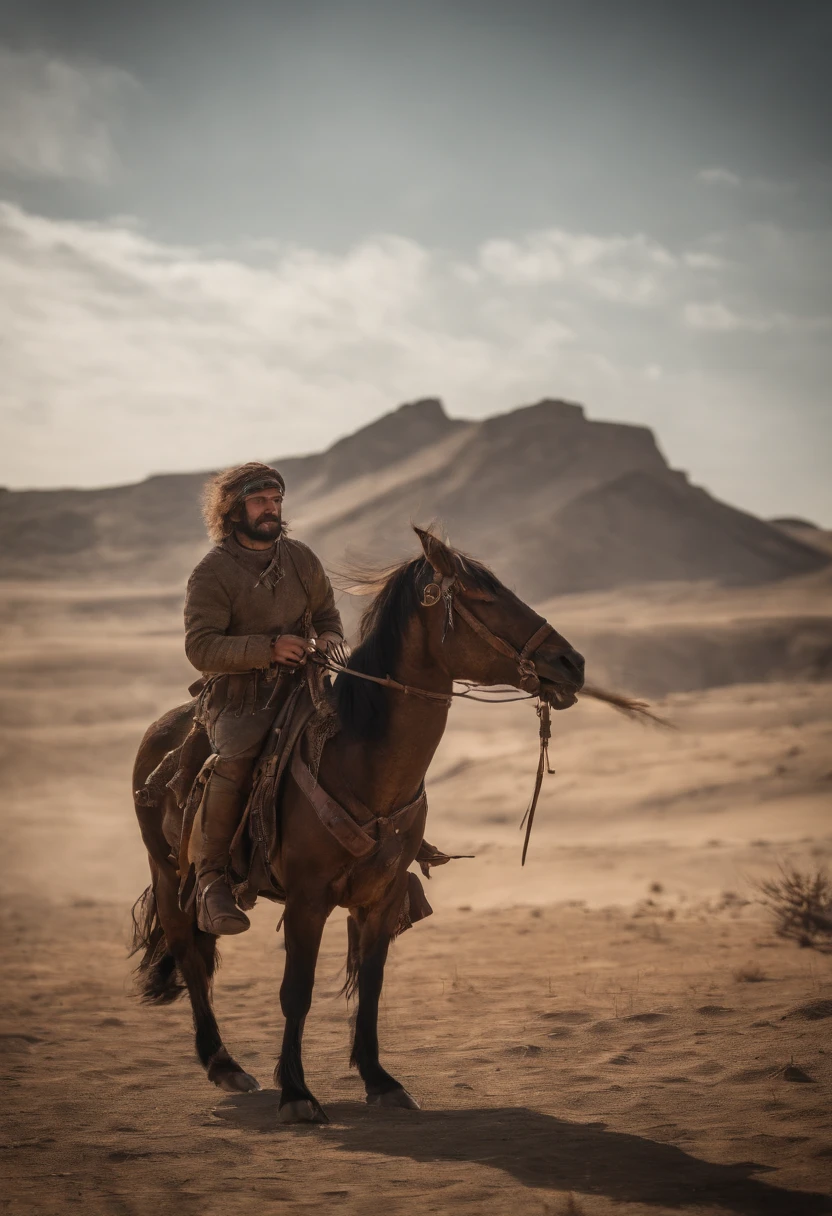 Steppe nomad, Fighting the dragon, Blue sky, Sea, steppe nomad fighting the dragon.