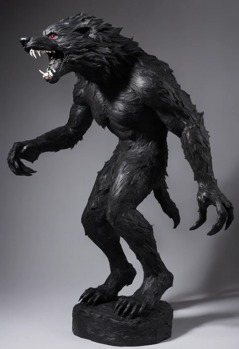 werewolf gigantic black humanoid wolf.