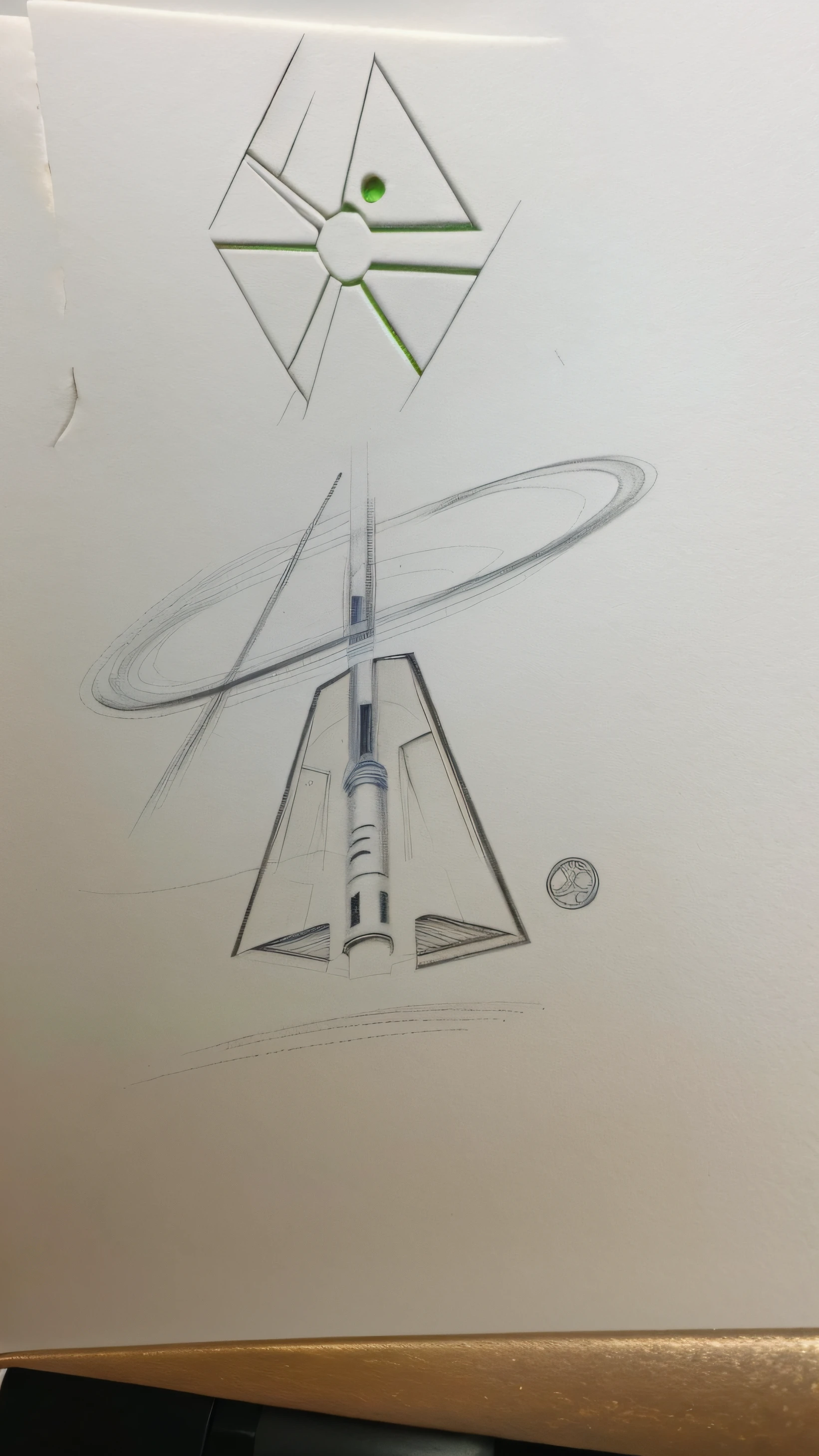 A coat of arms with a lightsaber in the middle, 3D Printing, NVIDIA, High definition, super detalhado, Arte Final, Motor irreal, 8k,