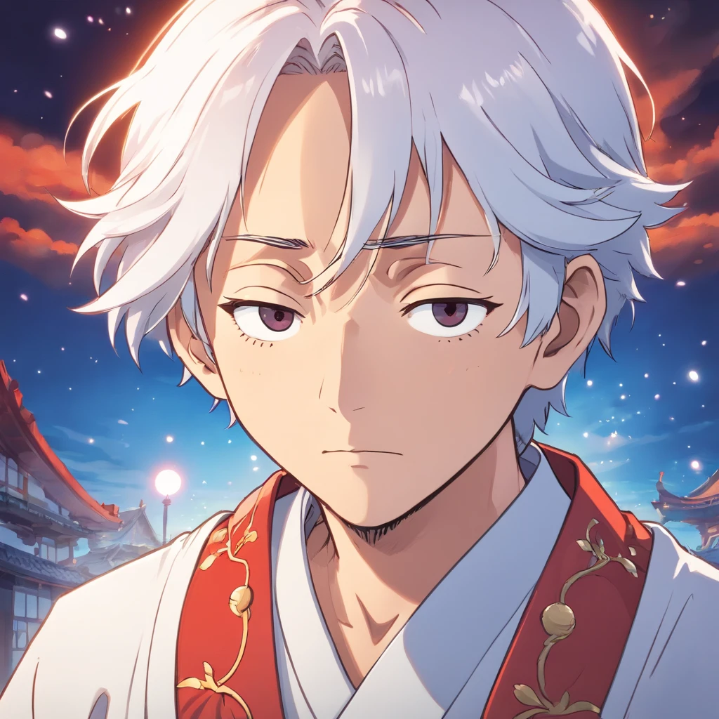 (fond blanc:1.4),(Portrait of the head of a sad man, eyes closed, cheveux longs rouge, Oriental elements),(Illustration chinoise:1.3,Art du papier:1.3, Quilted paper art:1.2),( Conception raisonnable, Lignes claires, high sharpness,Best quality, Very detailed, Masterpiece, Film light effect, 4K )