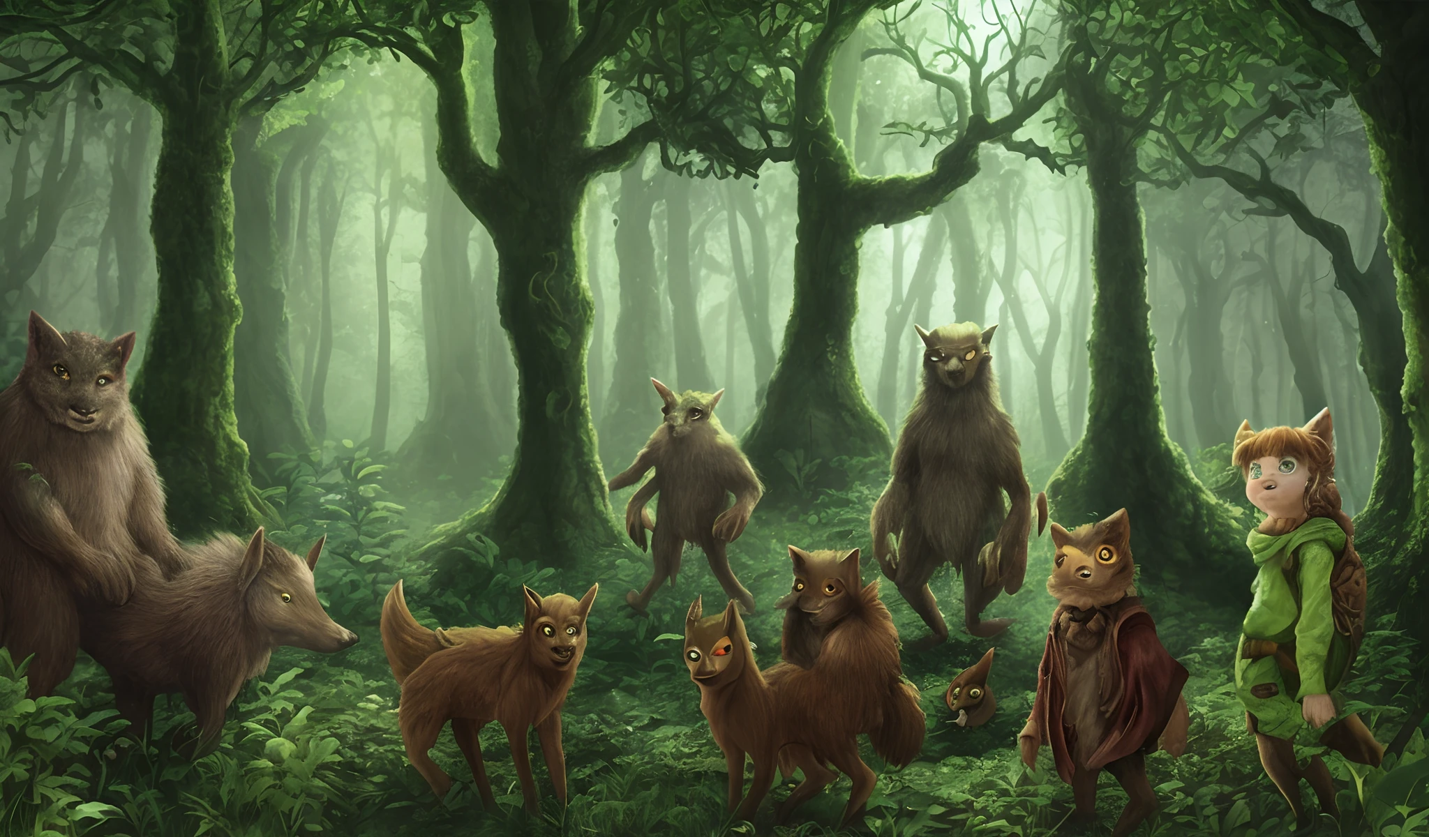 "Fantastic forest" - A group of mysterious creatures living in the Enchanted Forest
