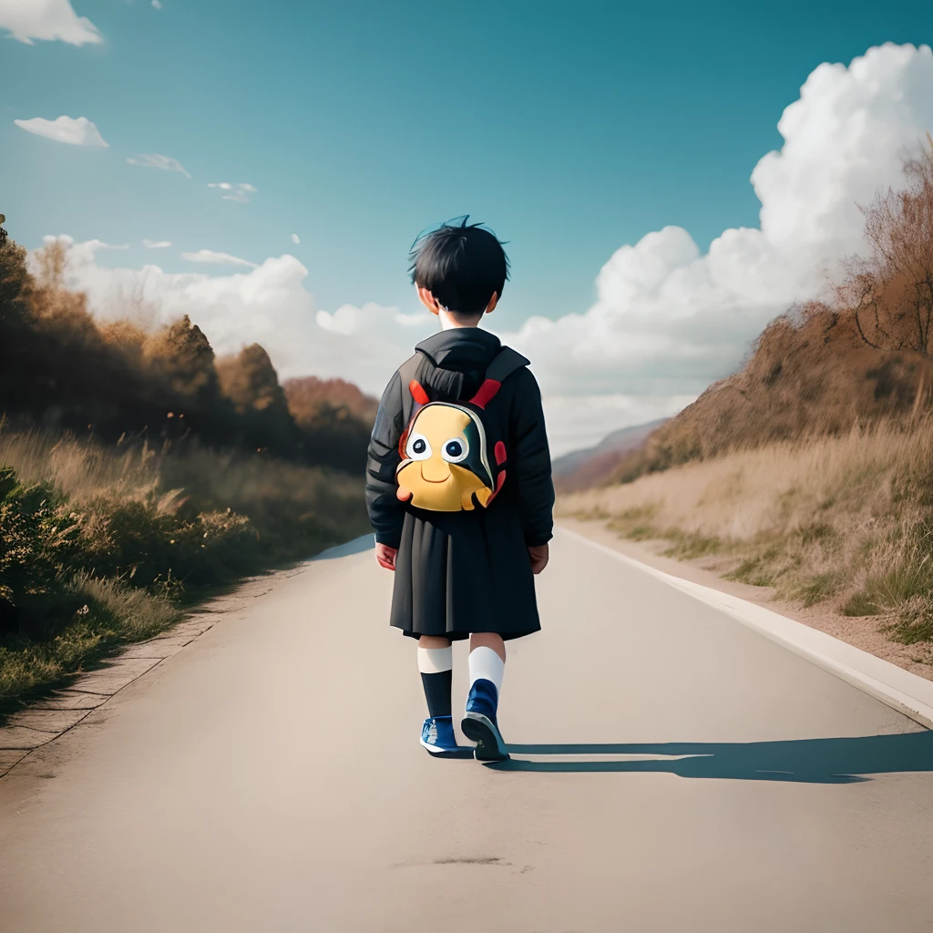 Crayon Shin back far away