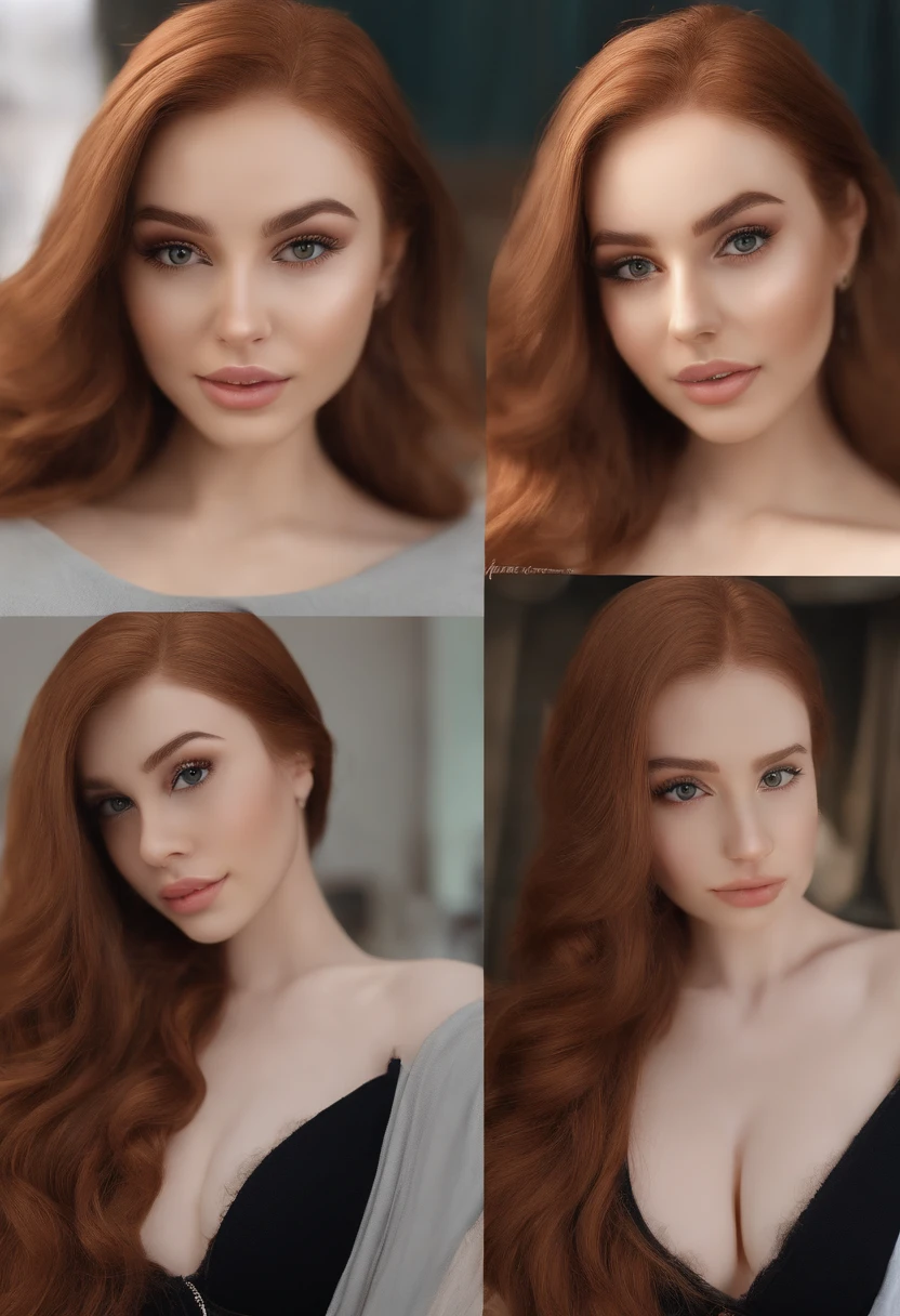arafed woman fully , sexy girl with brown eyes, ultra realistic, meticulously detailed, portrait sophie mudd, As ginger hair and large eyes, selfie of a young woman, dubai eyes, violet myers, without makeup, natural makeup, looking directly at the camera, face with artgram, subtle makeup, stunning full body shot kneeling on bed, dancing in a club, medium to large size bust
