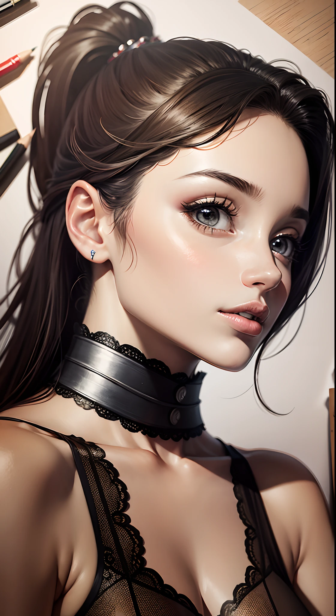 masterpiece, 8k, sharp, intricate, dramatic, , nsfw, an image in the style of Norman Rockwell of an Appalachian female:1.2, full body chubby, fat, 18 year old girl , drill hair, long pigtails style blond hair, posing for an photoshoot, several bows in hair, ( pushed up breasts, upturned breasts, small breasts, puffy nipples , wearing bondage harnesses, with wide lace straps, bra, thong,barefoot), iridescent sparkles on chest, white cuffs, white collar, hip straps,( happy , (detailed:1.3, detailed faces:1.3 ,detailed background:1.3), sparkling glitter background:1.3, looking at observer:1.3),view {back view|front view|side view| two shot| close up| from below| from above| over the shoulder}