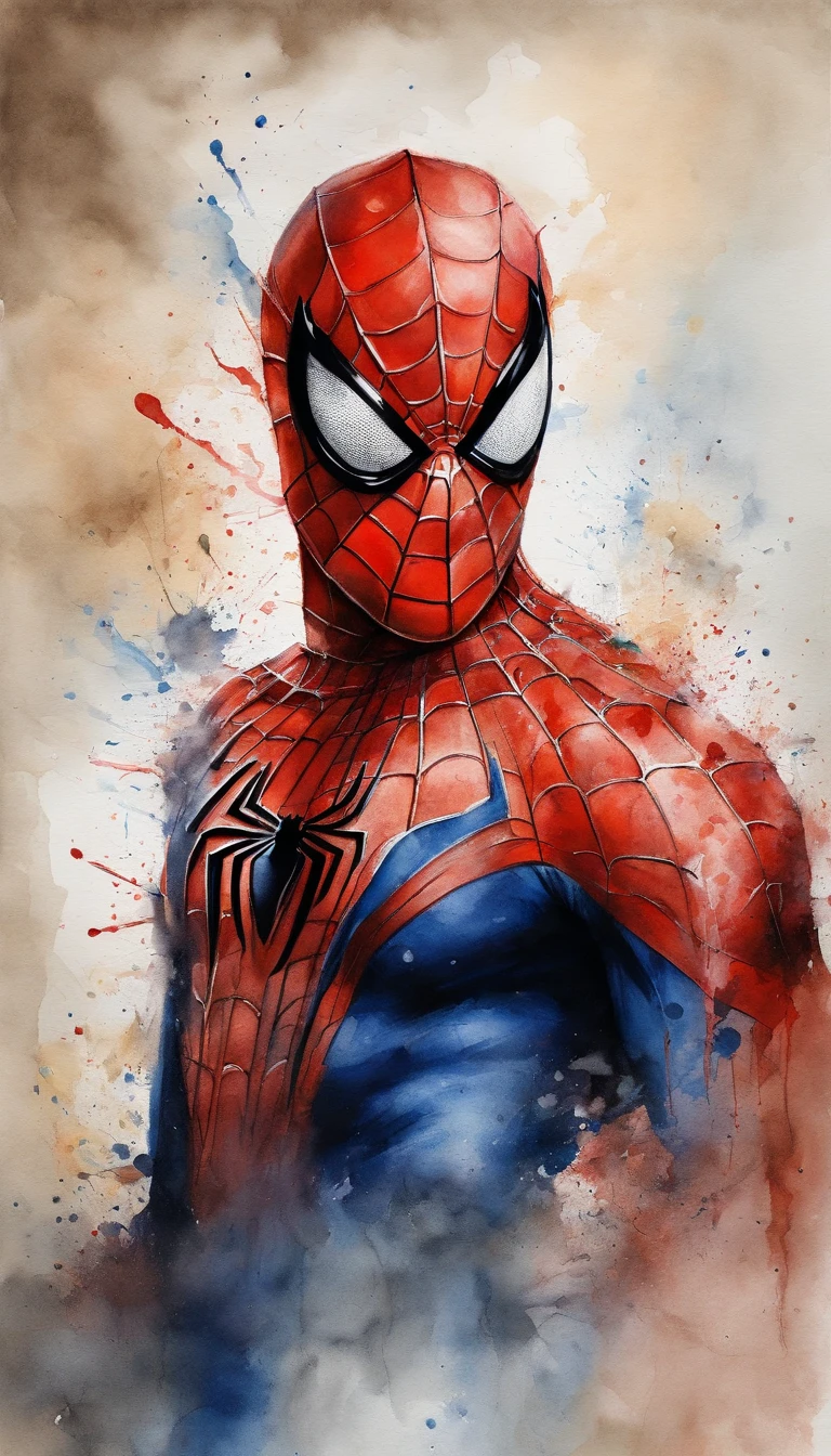 Homem aranha,realista,hiper realismo, Athletic muscle,com o trage vermelho e azul saturado com textura. E uma jaqueta por cima do traje