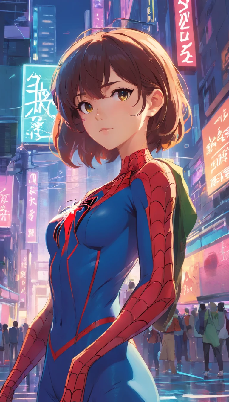 Spider man,Cyberpunk,8k.