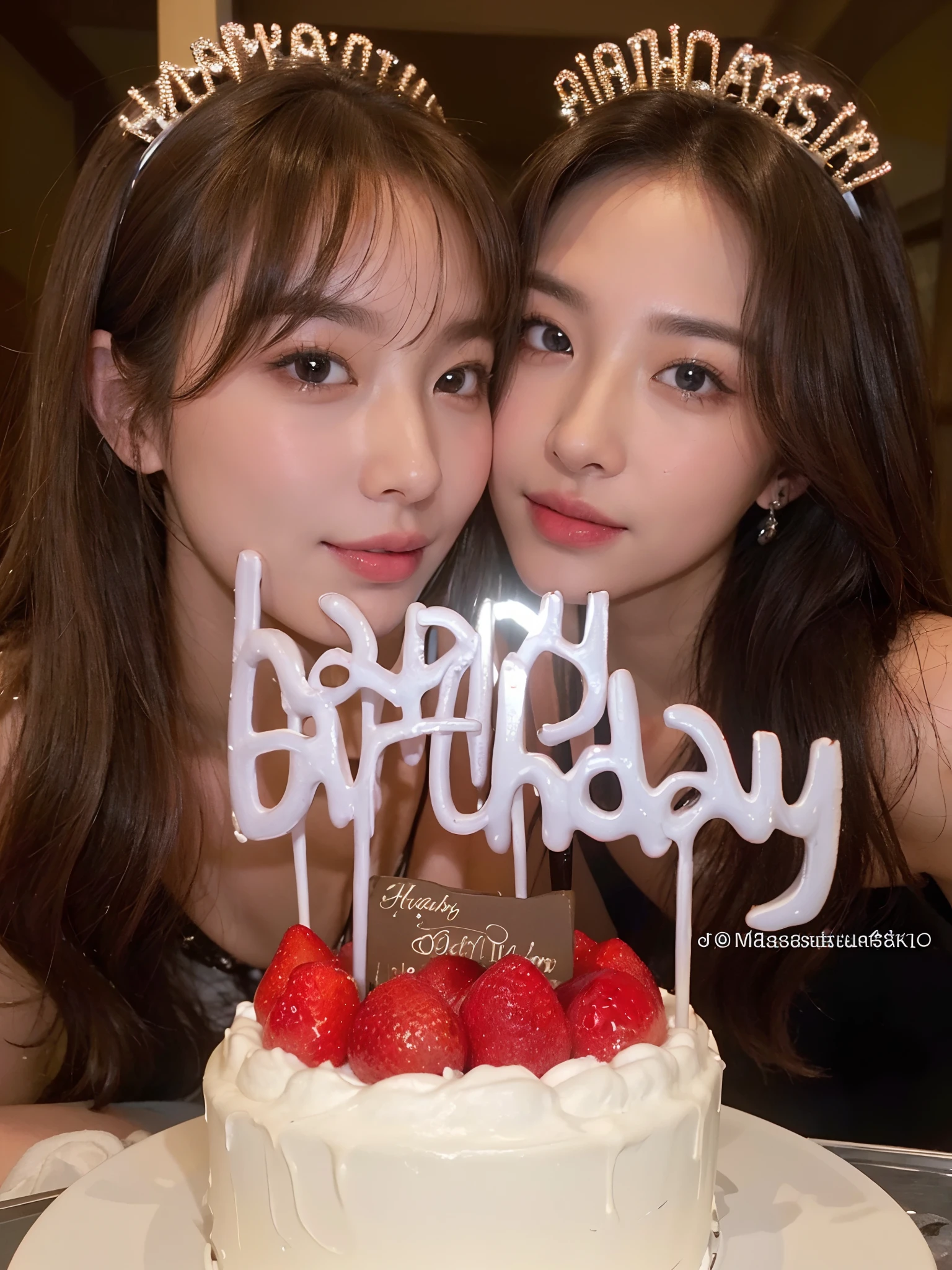 (top-quality、8k、​masterpiece:1.3)、Beautiful Women in Perfect Figure:1.4、dark brown hair、extremely detailed face and skin、A detailed eye、二重まぶた、huge tit、a smile、g-cup