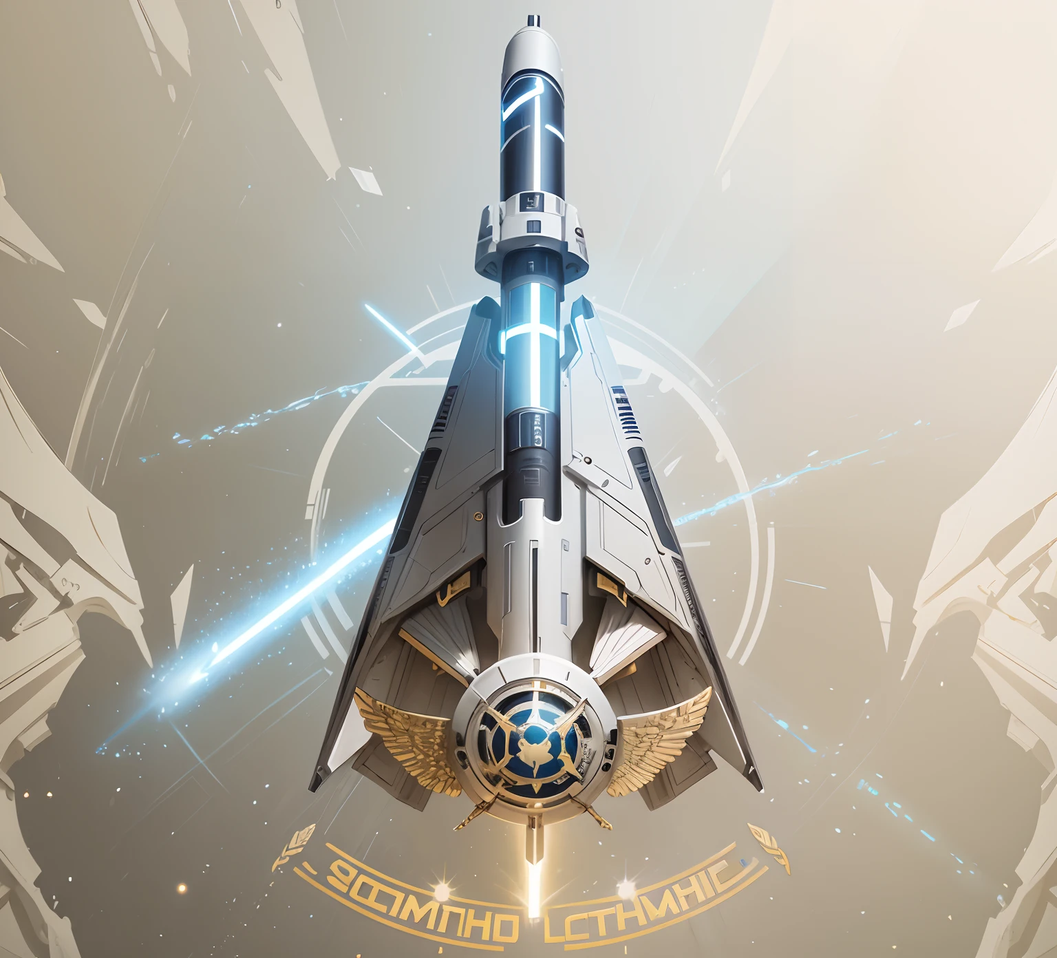lightsaber in the middle of a space coat of arms, 2D art, logotipo, arte final, (radiant light:1.1), nvidia, Absurdres, Cinematic, UHD, higher, ultra detailed, ultra detailed, 4k resolution