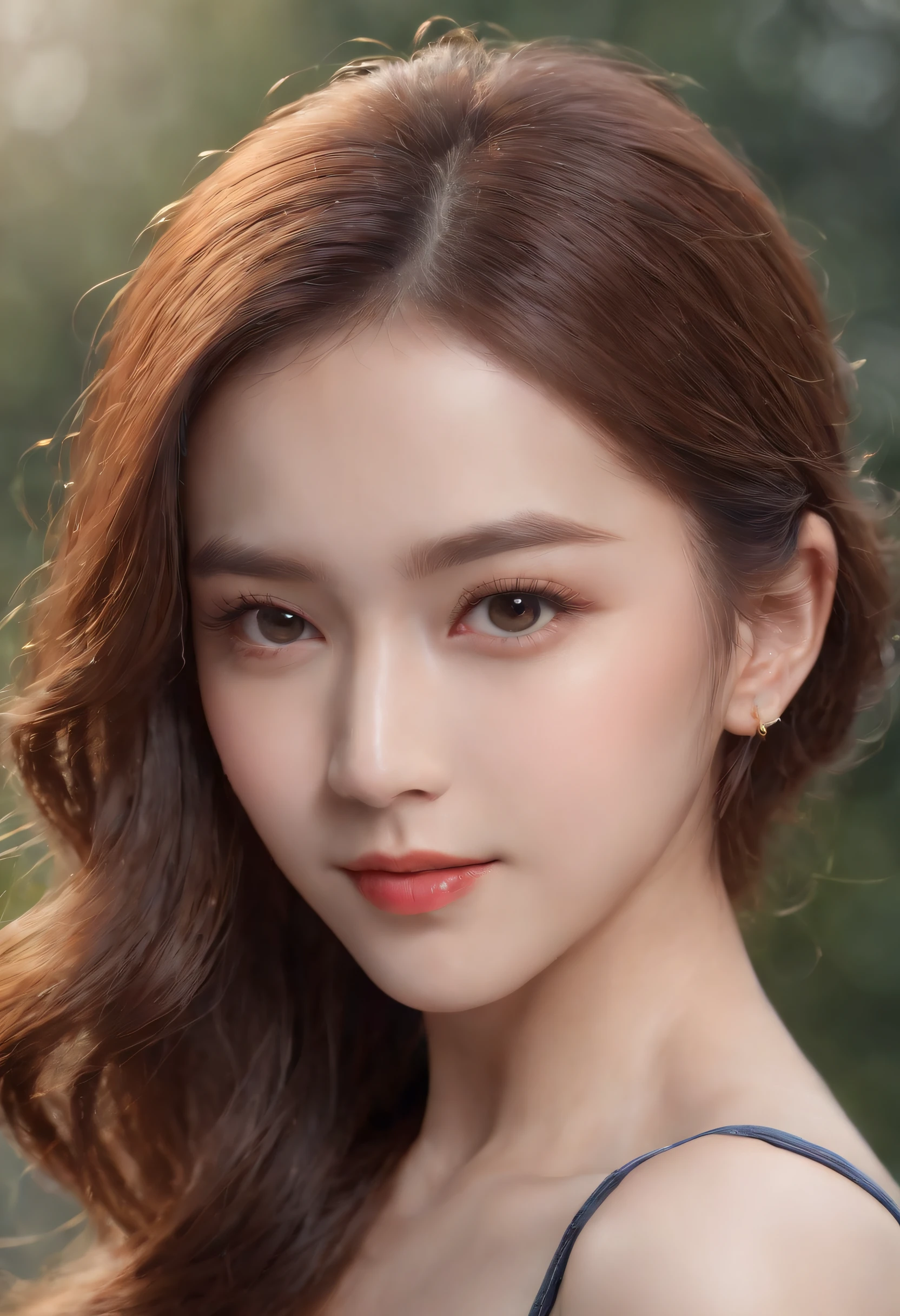 (masterpiece:1.3), (8K, Photorealsitic, Raw photography, Top image quality: 1.4), Japan high school girls、(Random hairstyles:1.2)、cleavage of the breast:1.2、Super Detail Face、Eye of Detail、二重まぶた、Bring your chest together、foco nítido:1.2、prety woman:1.4、light brown hair、top-quality、masterpiece、超A high resolution、(Photorealsitic:1.4)、Highly detailed and professional lighting smile、Loose and light knitwear、Shoulder out、slender、serious facial expression、short-haired、Fatal position
