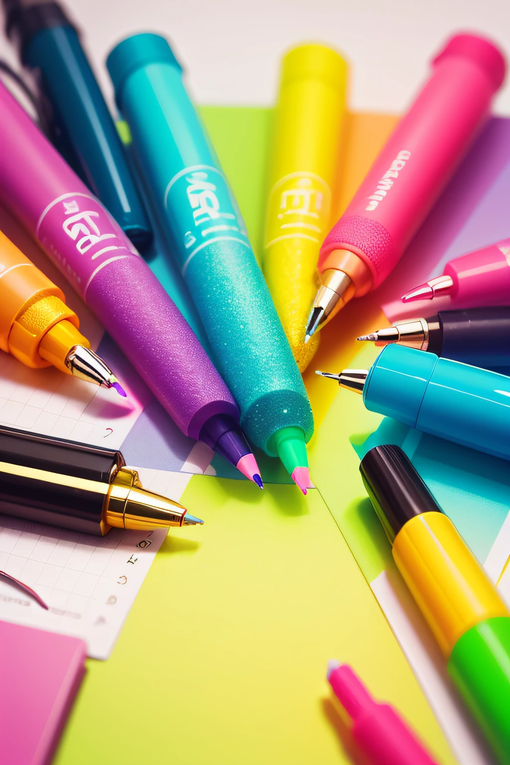 create a colorful highlighter pen designer