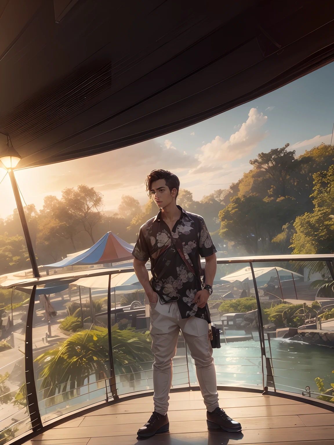 Handsome boy ultra realistic, -v 4