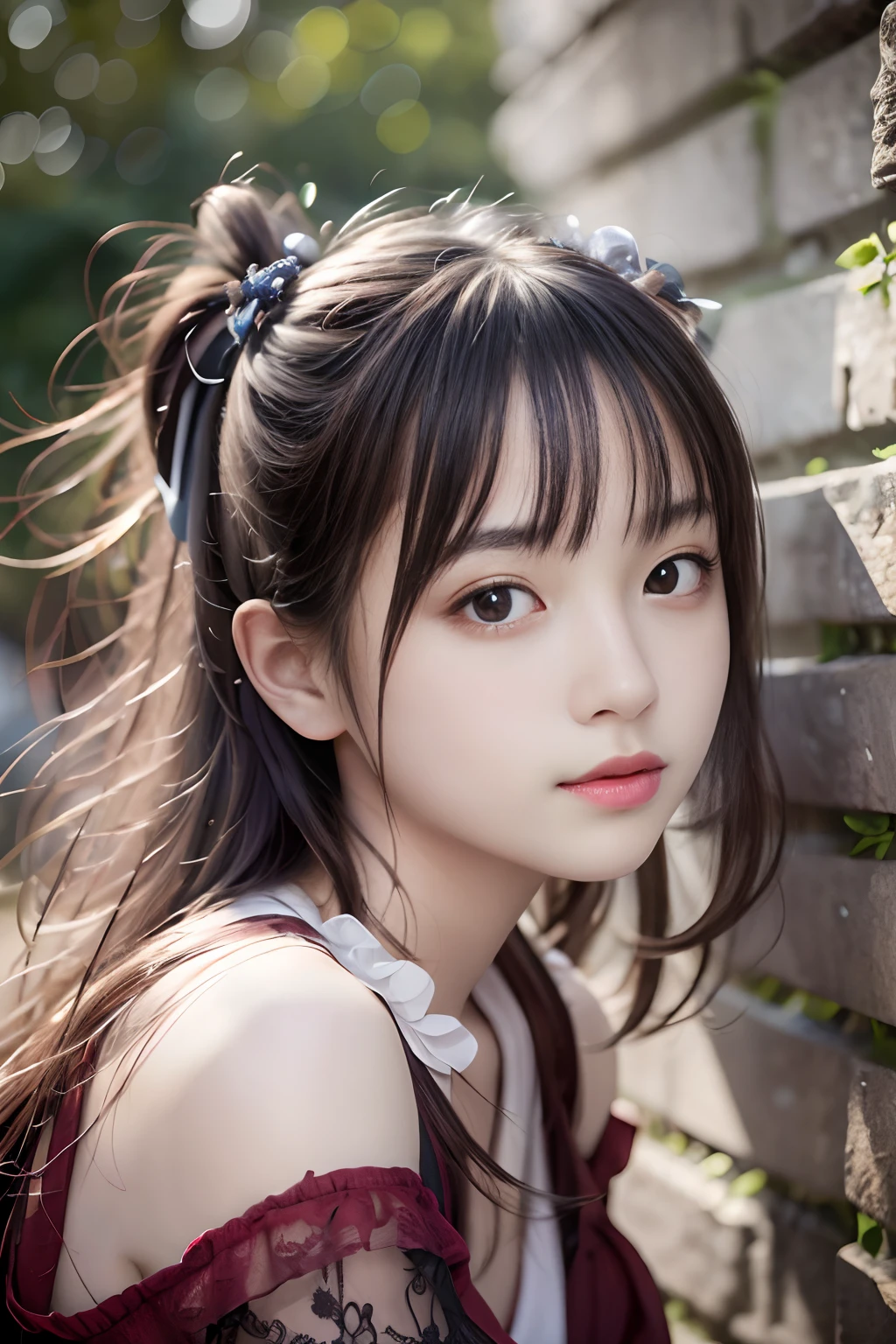 Best quality,masterpiece,ultra high res,(photorealistic:1.4),1girl,shoulder,charming,Looking at the camera,