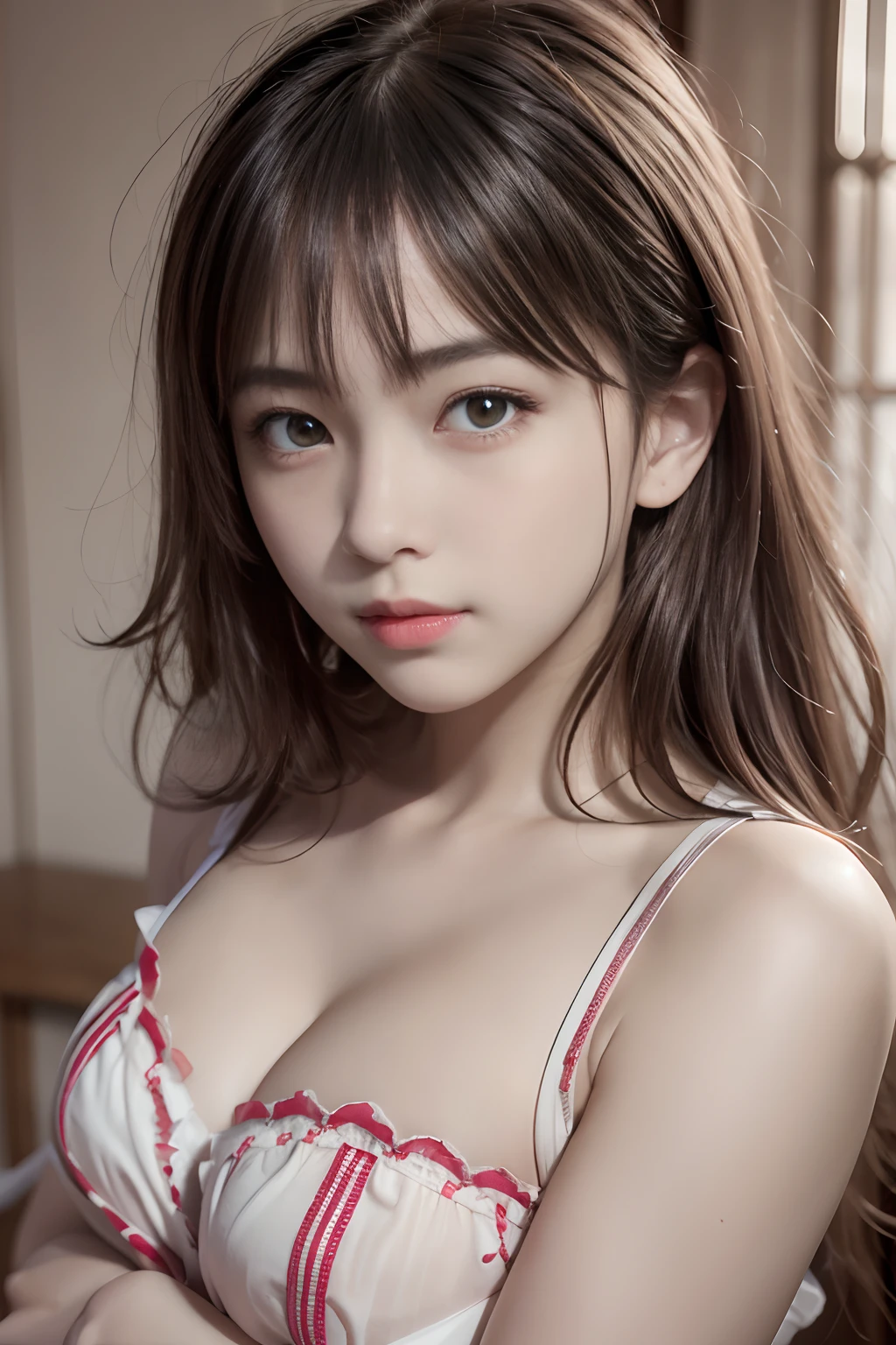 Best quality,masterpiece,ultra high res,(photorealistic:1.4),1girl,shoulder,charming,Looking at the camera,