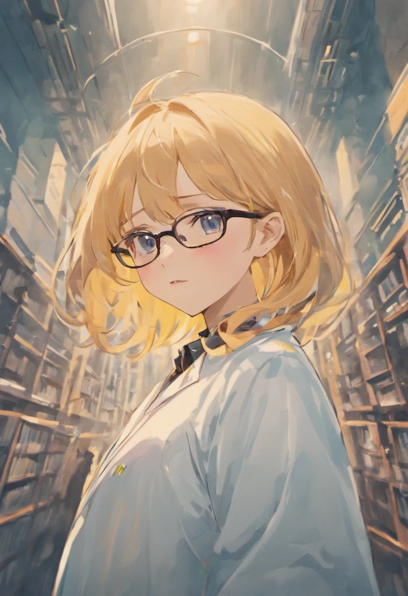 there is a woman wearing glasses and a white shirt, wearing lab coat and glasses, wearing lab coat and a blouse, professional profile picture, dang my linh, mai anh tran, headshot profile picture, profile image, portait photo profile picture, with glasses, ruan cute vtuber, profile picture 1024px, dao trong le