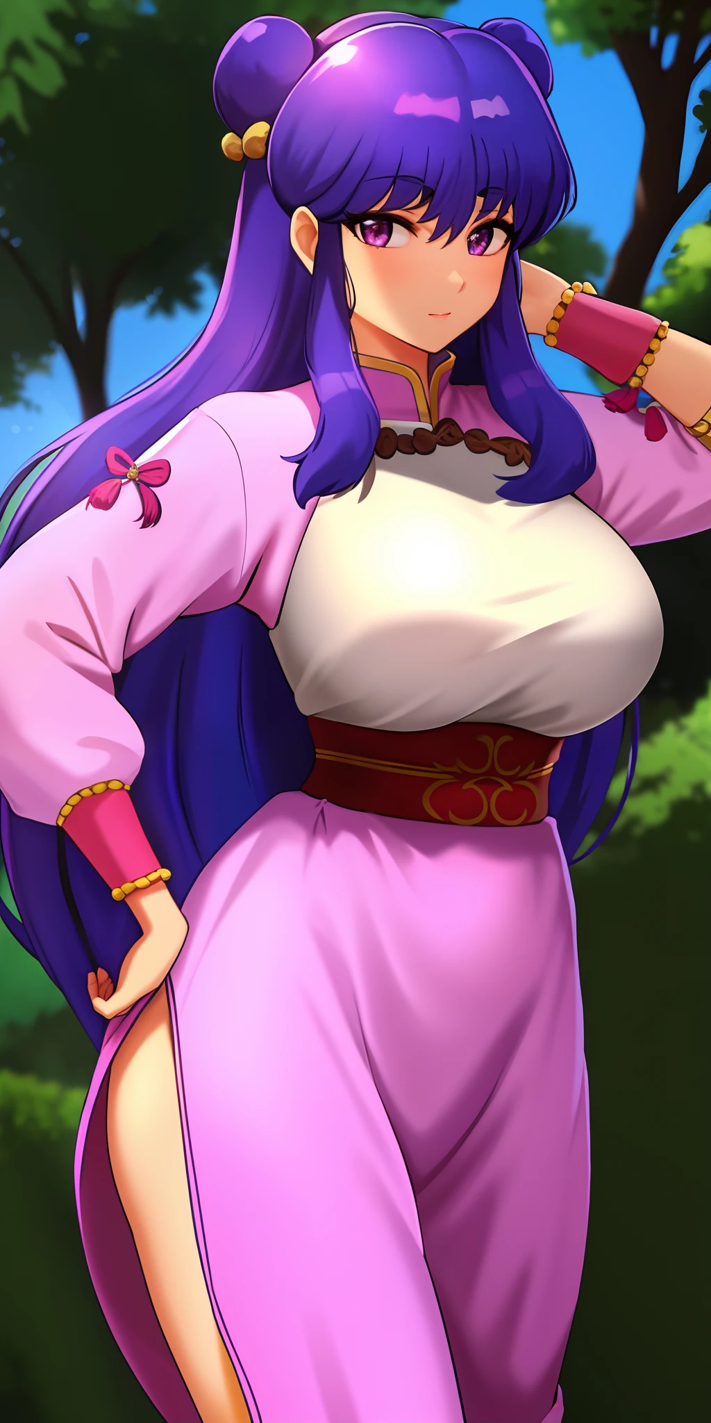 sexy woman, mature milf, brown skin, huge breasts, large breasts, curvy, voluptuous, completely nude, nude, pussy, nipples, black hair, brown eyes, long hair, elf ears, queen crown, necklace, earrings, bangles, red lips, smile, standing, solo focus, castle interior, indoors, fantasy theme, (art by joy ride)