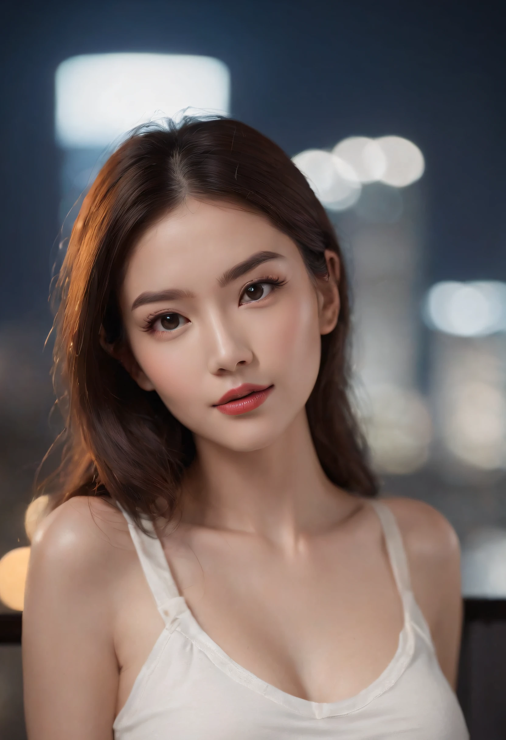 araffe asian woman in a white dress posing for a picture, 8k portrait render, realistic. cheng yi, photorealistic!!!!!!! art style, artwork in the style of guweiz, by Russell Dongjun Lu, [ 4 k digital art ]!!, photorealistic anime girl render, [ 4 k photorealism ]!!!, [ 4 k photorealism ]!!