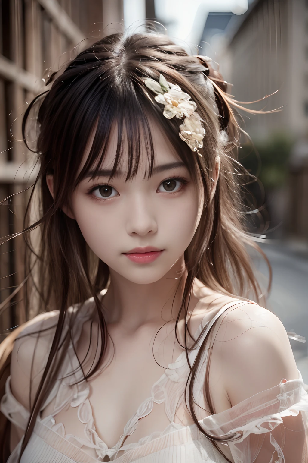 Best quality,masterpiece,ultra high res,(photorealistic:1.4),1girl,shoulder,charming,Looking at the camera,