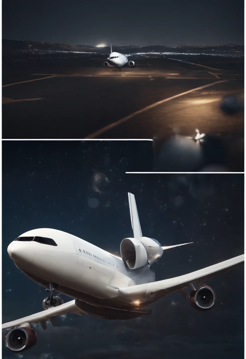 Quero que pegue a base desse desenho e transforme, Putting this plane in some spacescapes, pode modificar um pouco o desenho, mas mantenha parecido. por favor, quero esse modelo bem realista