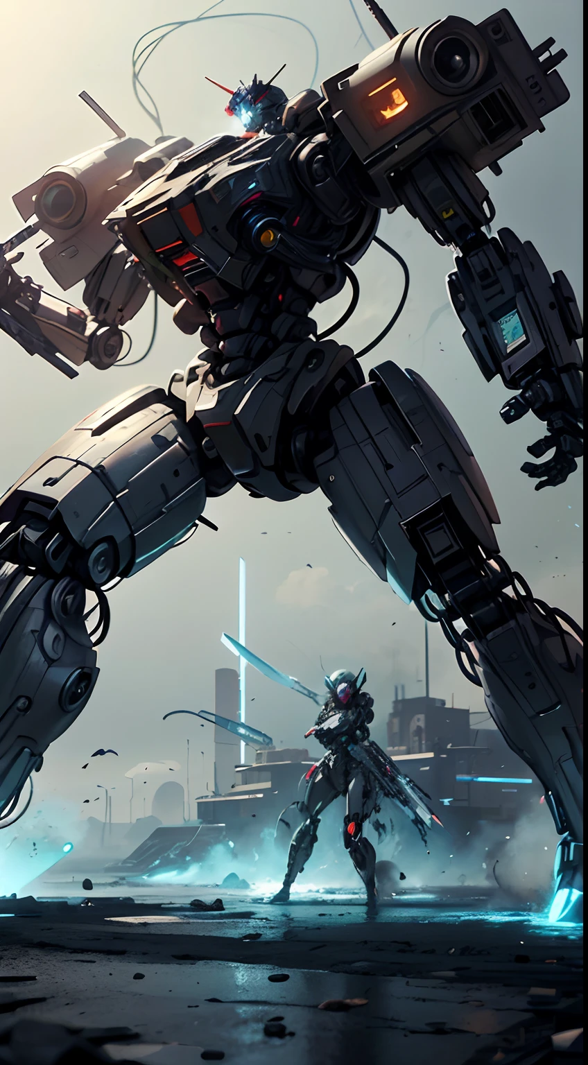 ,Hermosa chica detallada,Ojos 4k y cara extremadamente detallados,hermosos ojos labios rojos gruesos y calientes detallados,luz en la cara, Con pechos muy grandes y grandes con una pistola y una pistola en la mano, mechanized soldier girl, Cyberpunk anime chica mech, Chica Valquiria mecanizada, girl in mecha cyber armor, mecha hembra, fully robotic!! girlish, Chica de anime cyberpunk, Chica cyborg, wearing techwear and armor, Anime manga robot!! Chica anime, Perfecto anime cyborg mujer, Chica femenina de anime cyberpunk