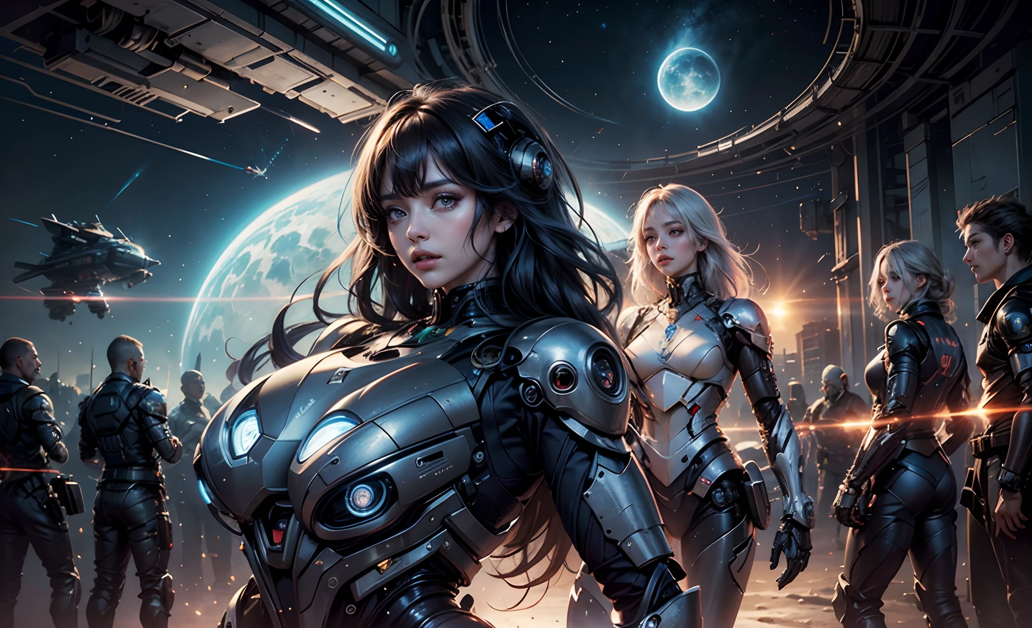 realistic visual effects,attractive beautiful,dramatic contrast,Gentle lighting,Delicate warmth,the soft light,hyper HD,
Extremely colorful,best qualityer,perfect female shape,HighDynamicRange,long eyelasher,Unbeatable masterpiece,Snow-whiteskin,putting makeup on,
Sexy goddess,Large metal mechanical gears,Strange sky,8K high quality,A pair of big eyes are beautiful and moving,White skin,Makeup,Sexy outfit,
【Background with】Large gold gear,Doomsday ruins,Giant tornado,The setting sun burns the clouds,Multiple planets,The end of the world,Multiple planets,Mards,Jupiter,Lightning Thunder,
Mercury,Strange sky,Giant tornado,Blue light,salama,Large flying machines,Cool car,Time Tunnel,nuclear power plant,Futuristic car,Cool headlight wind。Mechanical pets。