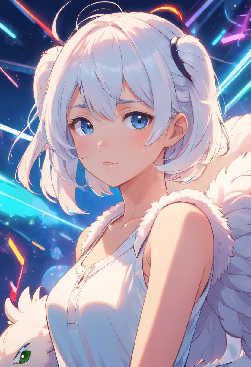 white ram, ((complementary colors)), horns, full quality, solo, animal, furry, beautifully drawn, high resolution illustration, best quality, High definition, ((detailed anime sketch)), Masterpiece, (solo), absurdres, portrait, detailed background, fine detail, animal focus, HDR, upper body, close-up