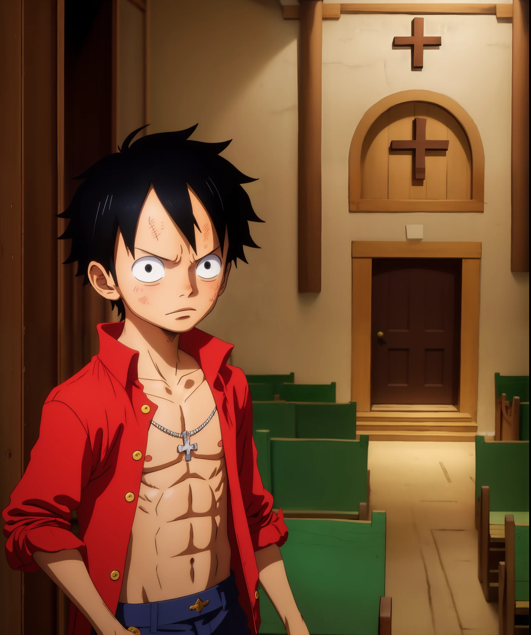 Luffy do chapel de palha