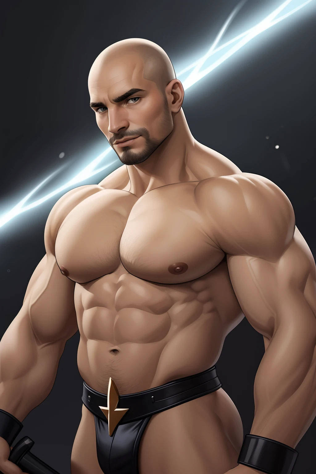 homem ,careca sem cabelo, de os olhos azul,  tiro de corpo inteiro, olhos firmes, olhando para frente, lightning in the sky, arms extended, olhando para frente, parado no topo de uma montanha, manto e capa vermelhos, Shining cross in the air A closeup of a man holding a scale with a watch, libra symbol, zodiac libra sign, Libra, advogado, advogado de defesa, accurate court, Justice, lei alinhada, imagem de perfil, Estatura completa, imagem profissional, imagem do avatar, Direito - alinhado, equilibrium, good proportions