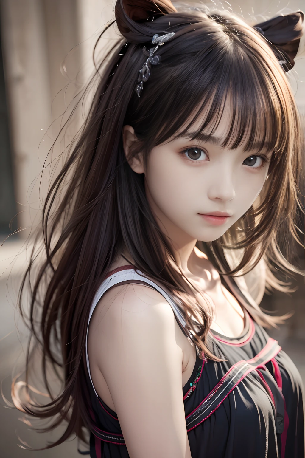 Best quality,masterpiece,ultra high res,(photorealistic:1.4),1girl,shoulder,charming,Looking at the camera,