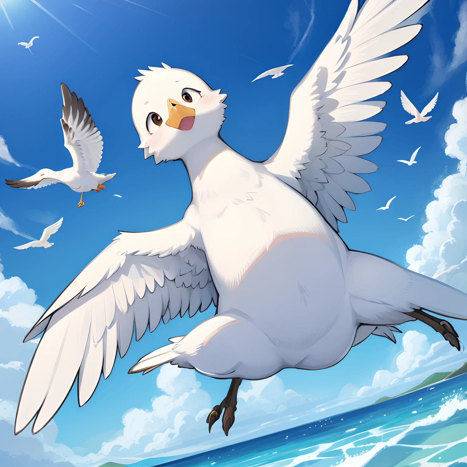 seagulls、illustratio、2D images、A logo