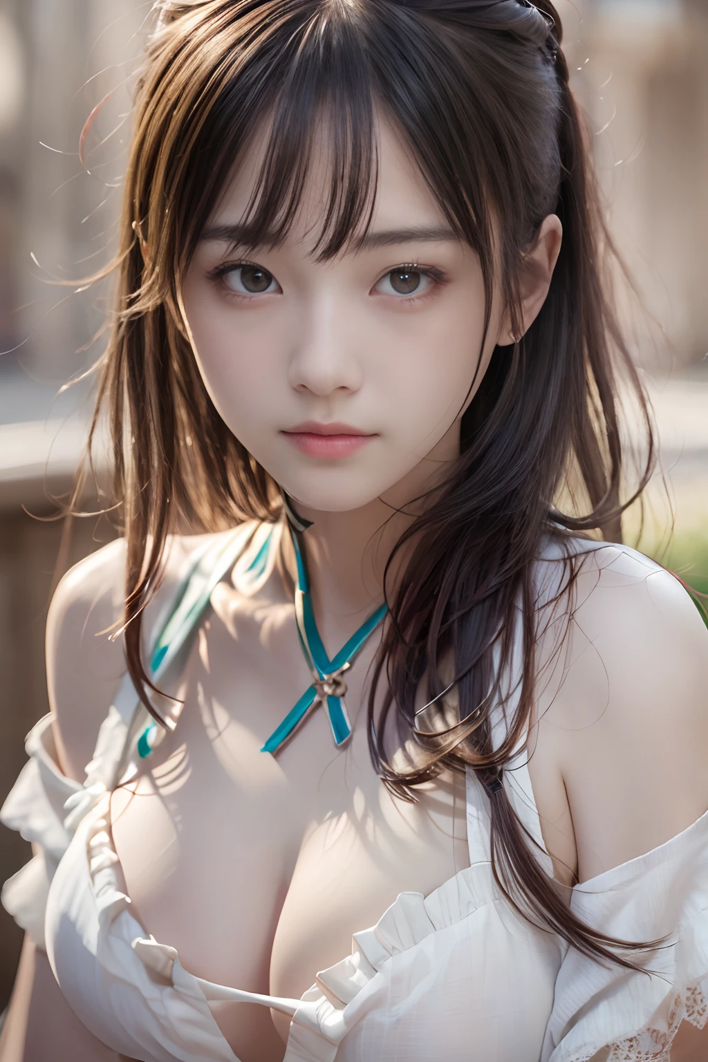 Best quality,masterpiece,ultra high res,(photorealistic:1.4),1girl,shoulder,charming,Looking at the camera,