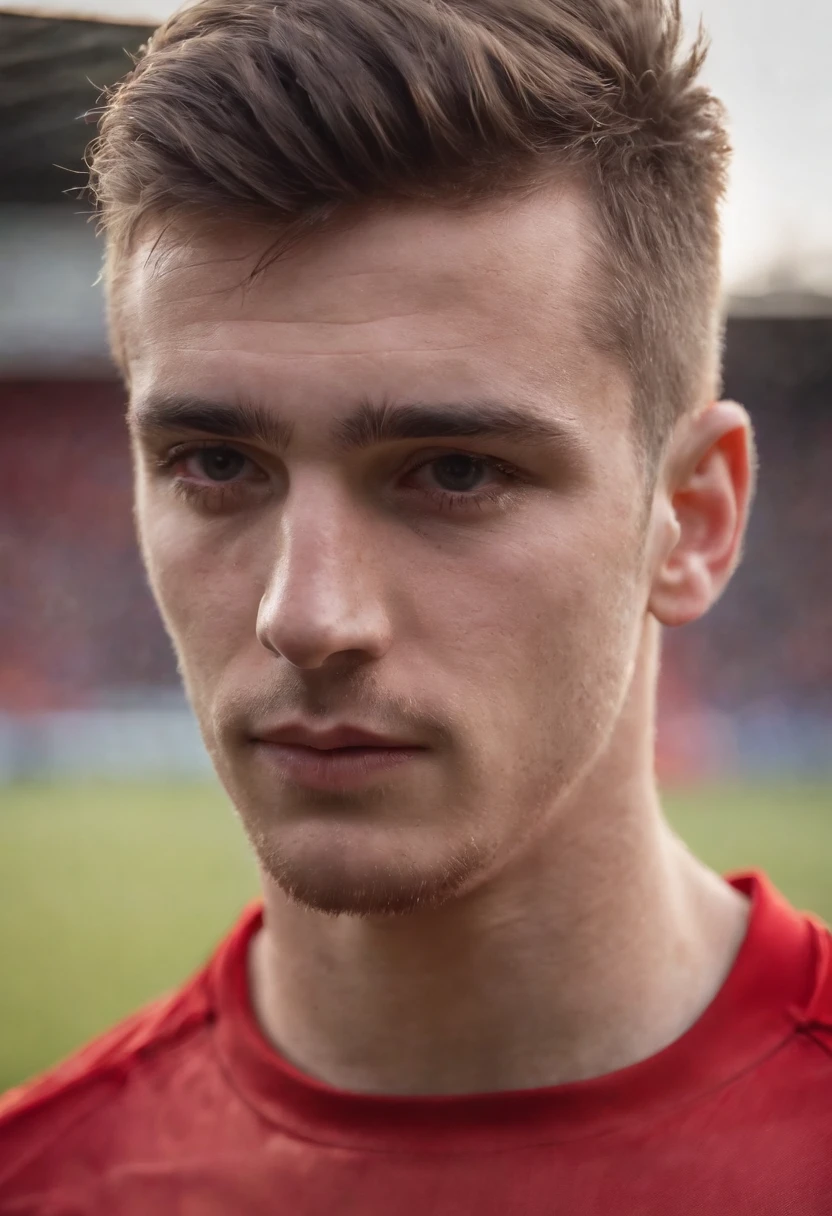 Homem Soccer Player face, Tattoos, 18 year old man, in Liverpool