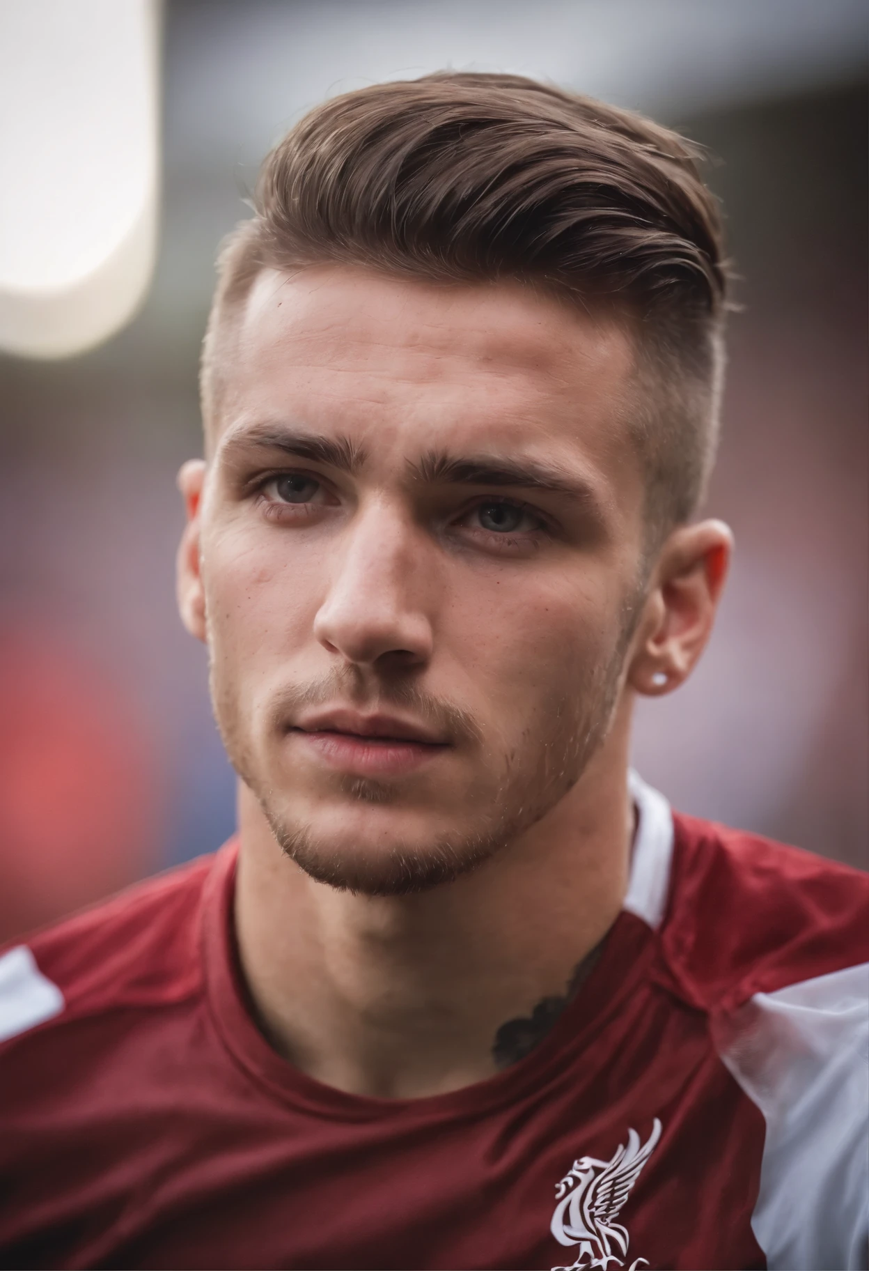 Homem Soccer Player face, Tattoos, 18 year old man, in Liverpool