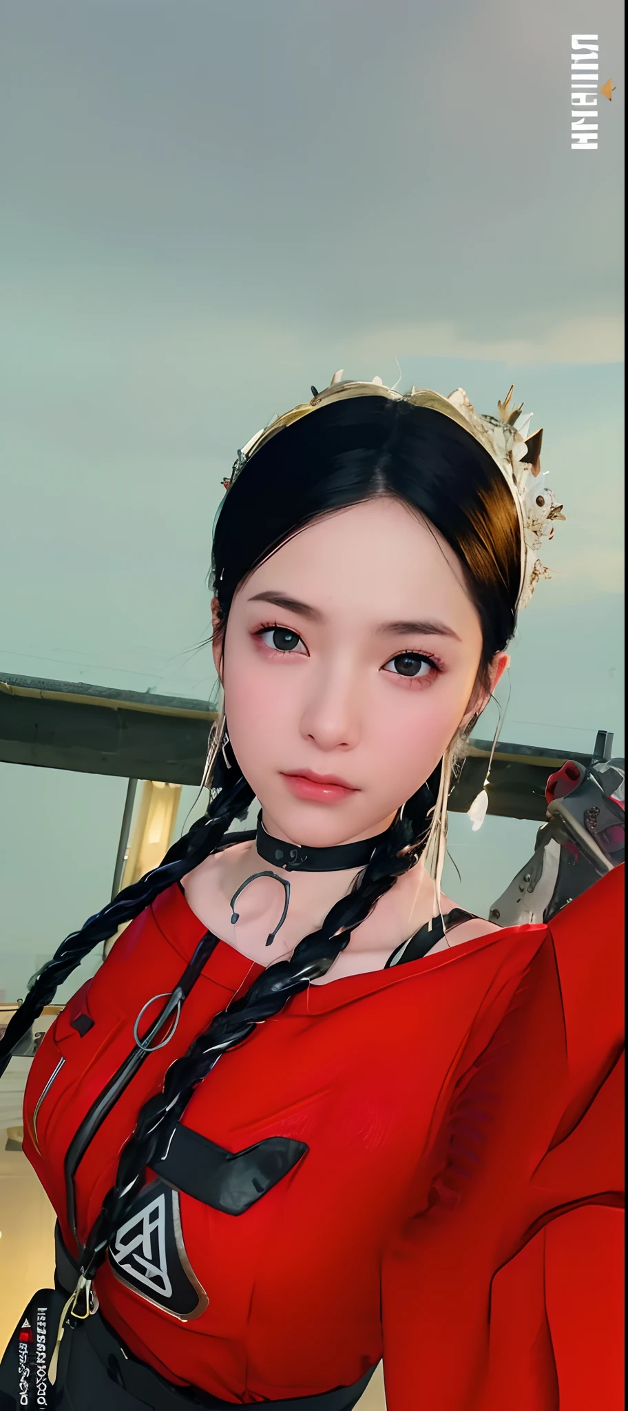 Top Quality, Masterpiece, Ultra High Resolution, (Photorealistic: 1.4), Raw Photo, 1 Girl, White Hair, Glossy Skin, 1 Mechanical Girl, (Ultra Realistic Details)), Portrait, Global Illumination, Shadows, Octane Rendering, 8K, Ultra Sharp, Big, Cleavage Exposed Raw Skin, Metal, Intricate Ornament Details, Cold Color, Egyptian details, very intricate details, realistic light, CGSoation trend, purple eyes, glowing eyes, facing the camera, neon details, mechanical limbs, blood vessels connected to tubes, mechanical vertebrae attached to the back, mechanical cervical attachment to the neck, sitting, wires and cables connecting to the head, evangelion, small LED lamp,