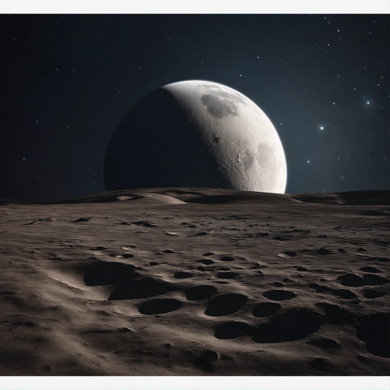 Master Parts、Superior Quality、superior image quality、The 8k quality、Beautiful pictures of the starry sky、magnifica、Arched Milky Way:1.25、Alafed view of Earth from the lunar surface:1.25, Lunar surface, space photo, on the moon, moon background, moon background, on the moon, Lunar soil, space photo, moonscape, Focus on the Moon, On Moon, Numerous craters, Seeing the Earth from the surface of the moon:1.9, big earth in the sky:1.9